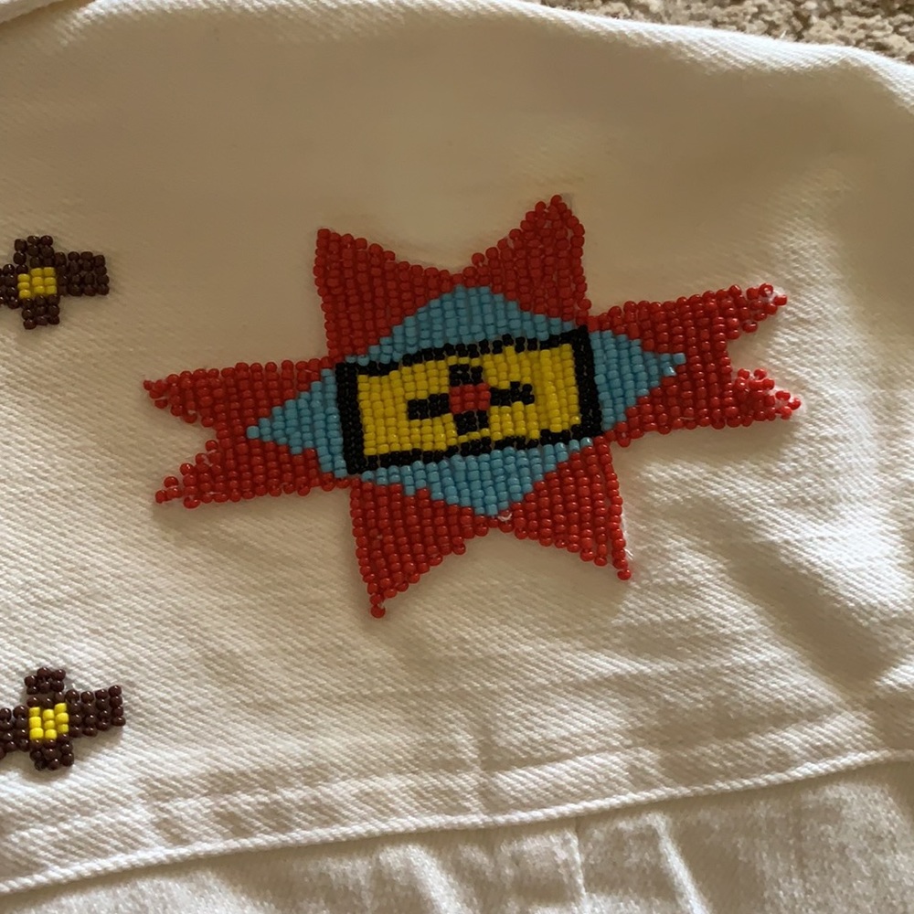 Ralph Lauren White Beaded Denim Jacket - image 8